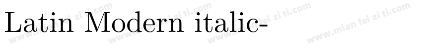 Latin Modern italic字体转换
